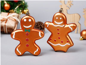 Christmas Ornaments Cute Gifts Reindeer Balls Stars Gingerbread Man Christmas Pendant Ornaments Charm