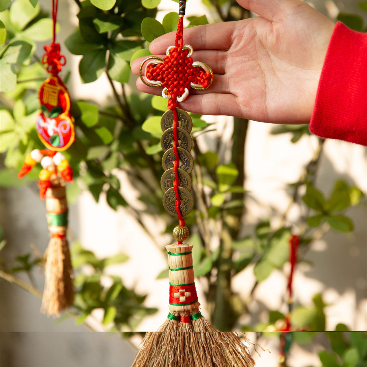 Wedding Housewarming Newborn New Year Spring Festival Broom Pendant