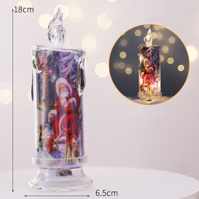 Christmas Transparent Electronic Candles Decorative Gifts